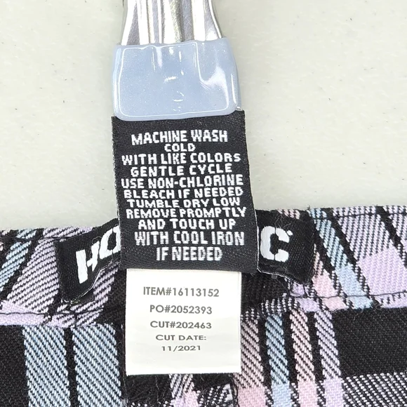 Hot Topic Pastel Plaid Grommet Suspender Pleated Skirt Junior's Size XL - Picture 5 of 7